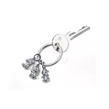 Troika KR17-18/MA portachiavi in alluminio pressofuso con figura, argento