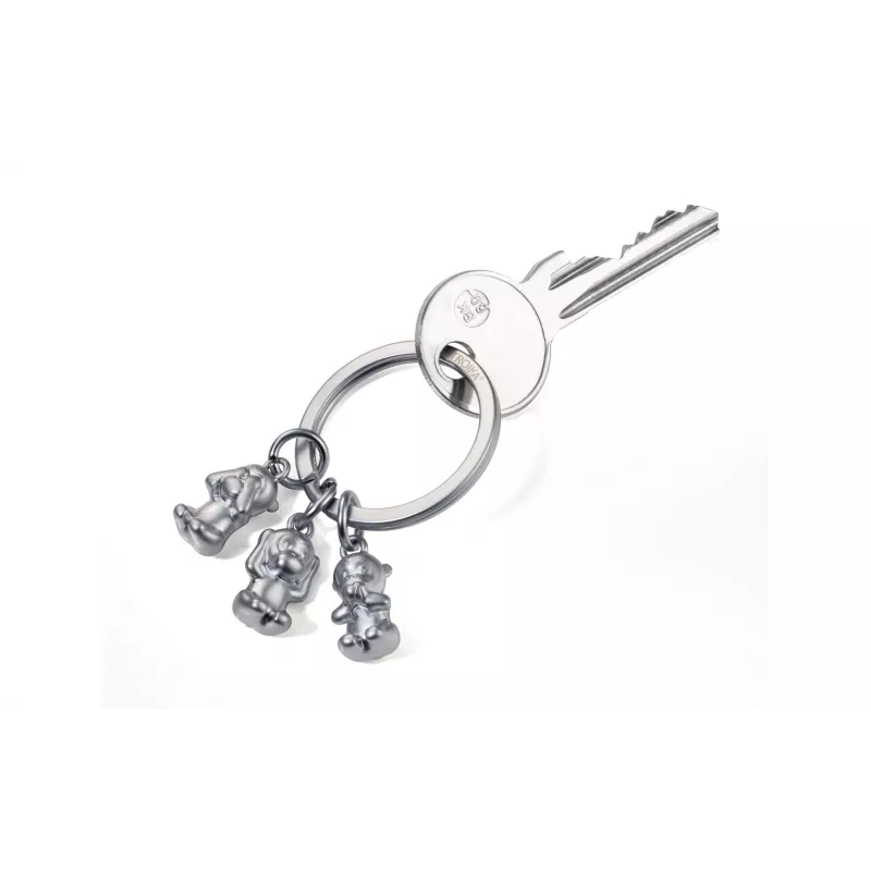 Troika KR17-18/MA portachiavi in alluminio pressofuso con figura, argento