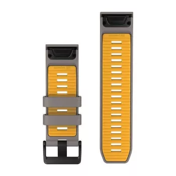 Garmin cinturino in silicone QuickFit 26 mm per orologio grigio ardesia/giallo 010-14508-02