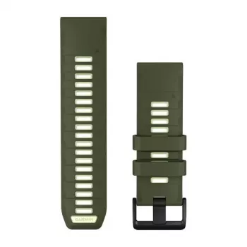 Garmin QuickFit 26 mm cinturino in silicone per orologi - Olive Drab / Lemon 010-14508-01