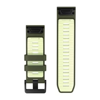 Garmin QuickFit 26 mm cinturino in silicone per orologi - Olive Drab / Lemon 010-14508-01