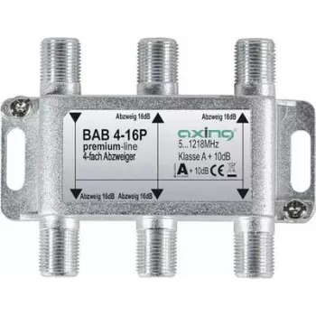 AXING BAB 4-16P - derivatore satellitare a 4 vie, attenuazione di derivazione 16 dB, 5-2400 MHz, connettori F