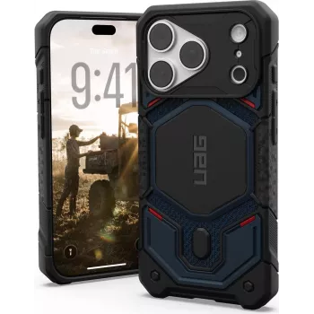 UAG Urban Armor Gear Monarch Pro MagSafe custodia per Apple iPhone 18 Pro/17 Pro – Kevlar Mallard Blue 114569113955