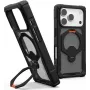 UAG Urban Armor Gear Plasma XTE 360 MagSafe Kickstand custodia per Apple iPhone 18 Pro/17 Pro - trasparente grigio con accenti neri e arancioni 114573114097