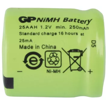 GP Batteries NH GP 25AAH batteria ricaricabile NiMH 1/3AA 250 mAh confezione da 1 (30125AAH-C1)