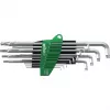 Wiha 366BETSZ13TS set di chiavi a brugola con punta Torx sferica, 13 pezzi, titanio grigio, supporto ErgoStar 40979