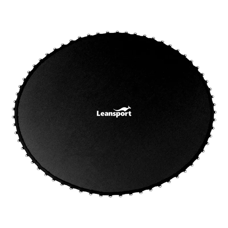 Tappetino per trampolino LEAN SPORT PRO 14ft - 96 anelli a V, tessuto PP resistente ai raggi UV, nero