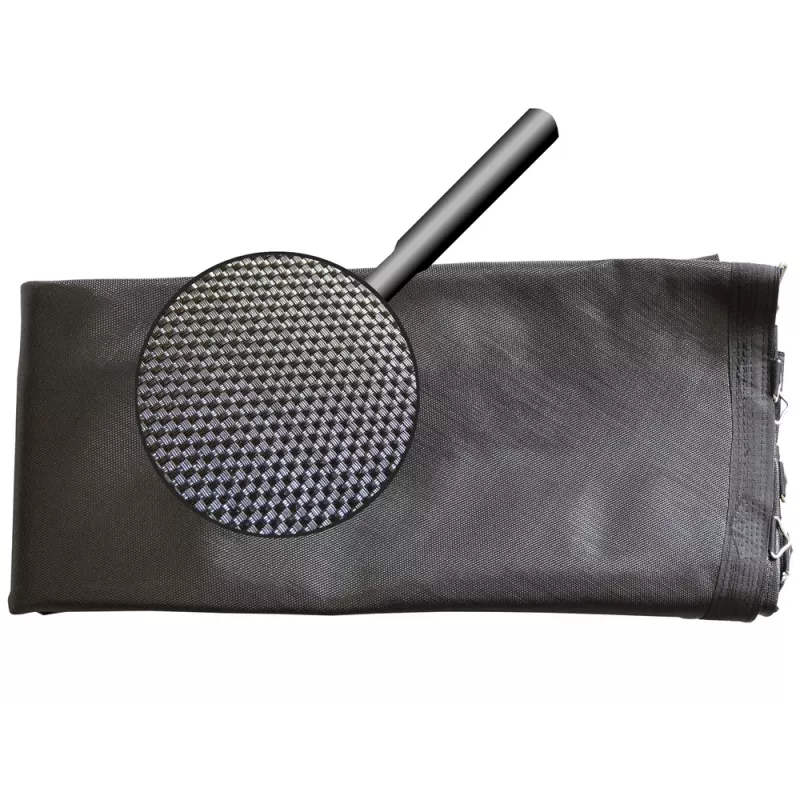 LEAN SPORT 6806 tappetino di ricambio per trampolino 12ft, 72 anelli a V, tessuto PP resistente ai raggi UV, nero