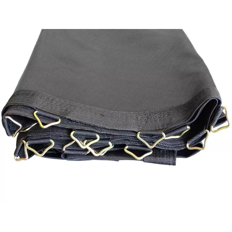 LEAN SPORT 6806 tappetino di ricambio per trampolino 12ft, 72 anelli a V, tessuto PP resistente ai raggi UV, nero
