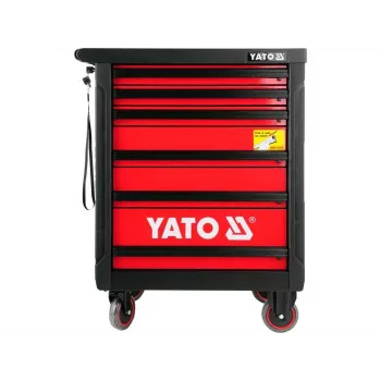 Yato YT-5530 carrello da officina 7 cassetti acciaio nero/rosso