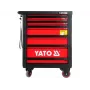 Yato YT-5530 carrello da officina 7 cassetti acciaio nero/rosso