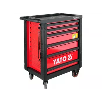 Yato YT-5530 carrello da officina 7 cassetti acciaio nero/rosso