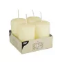 PAPSTAR Candele a colonna 8 cm, avorio, confezione da 4 (15361)
