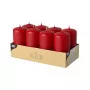 PAPSTAR Candele a colonna 10 cm, rosso, confezione da 8 (17987)