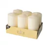 PAPSTAR candela cilindrica 11,5 cm crema