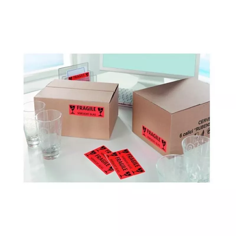 AVERY Zweckform etichette di avvertenza 119 x 38 mm, rosso/bianco, 100 etichette
