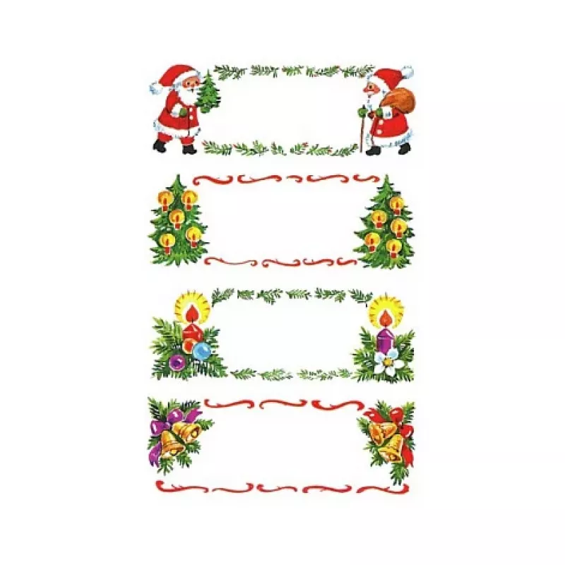 AVERY Zweckform Adesivi natalizi, dedica, multicolore, carta (52362)