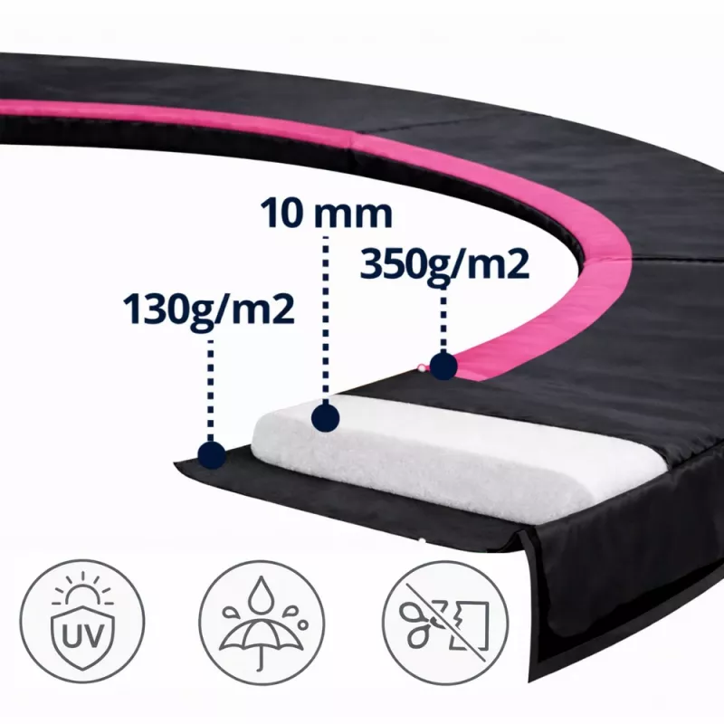 LEAN SPORT coprimolla per trampolino Sport Max 10ft nero-rosa