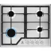 Electrolux KGS6426SX piano cottura a gas 4 fuochi con bruciatore wok, acciaio inox