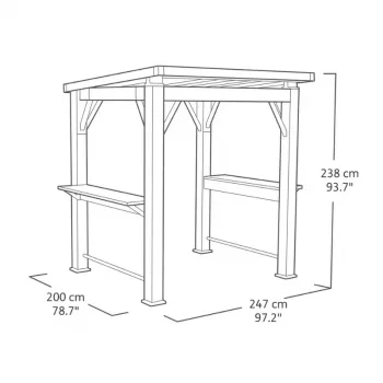 KETER Gazebo Grill 29213898 gazebo da giardino in alluminio hardtop