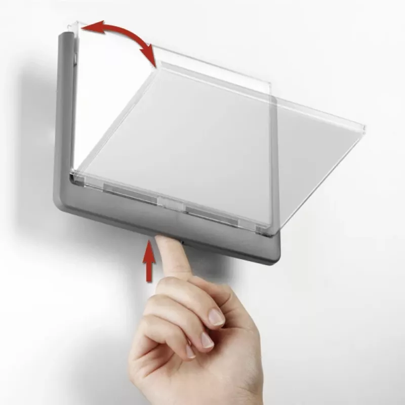 DURABLE Click Sign targhetta per porta 149x105,5 mm montaggio adesivo/a vite grafite