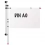 MAUL binario portamappe 132 cm montaggio a parete argento