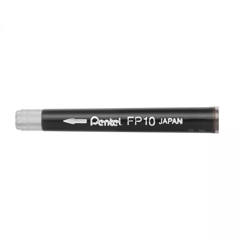 Pentel FP10-AO cartucce d'inchiostro per pennarelli a pennello, nero, confezione da 4