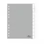 DURABLE 644110 Segnapagine bianchi, polipropilene, 10 linguette, grigio, A4