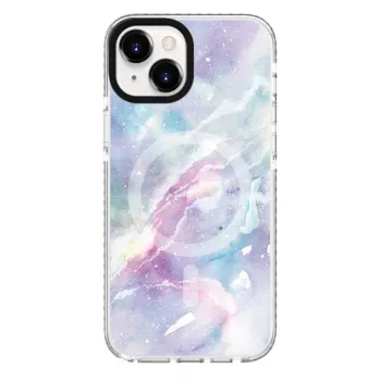 Evelatus Custodia PC+TPU per Apple iPhone 15 Plus compatibile MagSafe – Custom Marble Purple