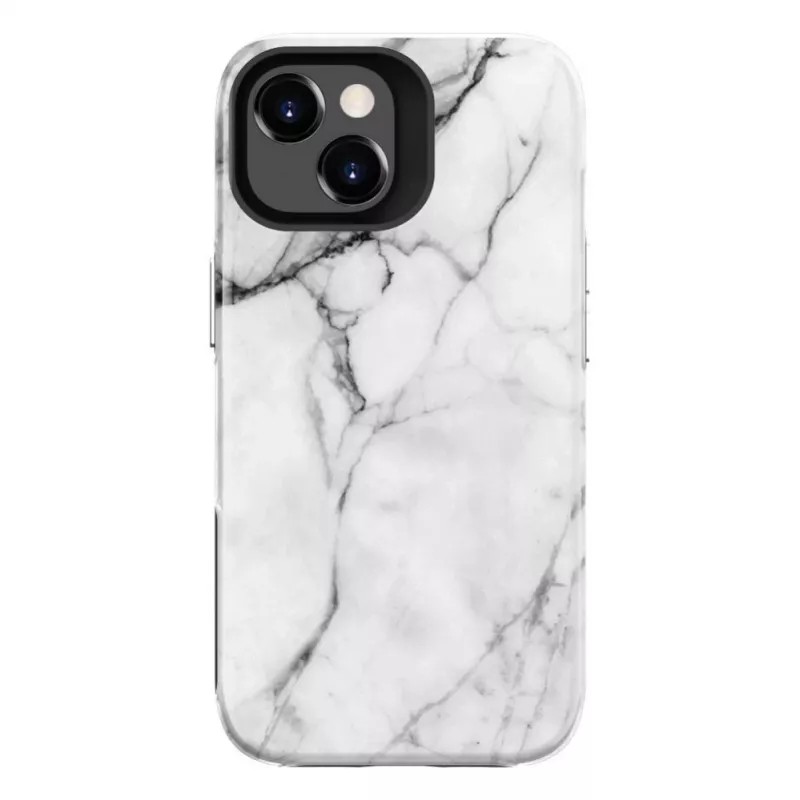 Evelatus Custodia Armor TPU+PC per Apple iPhone 15 Plus marmo bianco