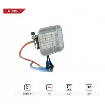 DEDRA stufa a gas a raggi per bombola 4,6kW