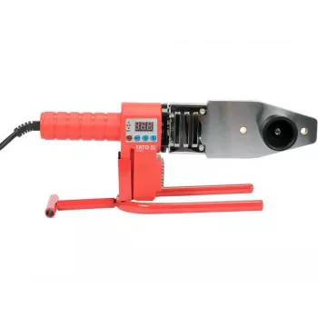 Yato YT-82251 saldatrice per plastica 800 W con regolazione digitale della temperatura LCD, 100-550°C, flusso d'aria 120-250 L/min, incluse ugelli e bacchette di saldatura