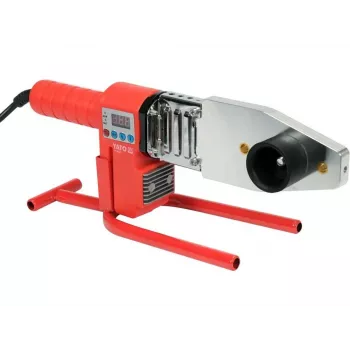 Yato YT-82251 saldatrice per plastica 800 W con regolazione digitale della temperatura LCD, 100-550°C, flusso d'aria 120-250 L/min, incluse ugelli e bacchette di saldatura