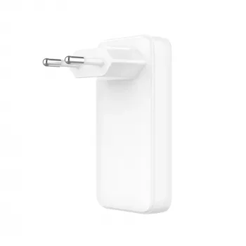 Fixed Slim caricabatterie da viaggio 2xUSB-C 65W GaN PD bianco