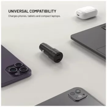 Fixed caricabatterie auto dual USB-C 65W PD 3.0