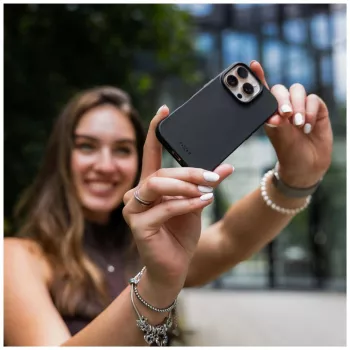 Fixed ReStory custodia posteriore per Apple iPhone 16e, TPU, nero