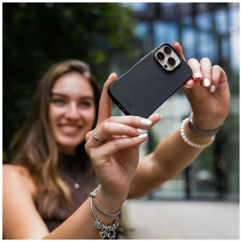 Fixed ReStory custodia posteriore per Apple iPhone 16e, TPU, nero