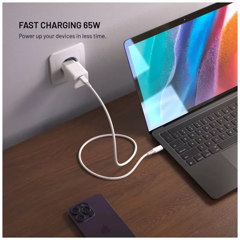 Fixed Mini alimentatore GaN con uscita USB-C e supporto PD, 65W