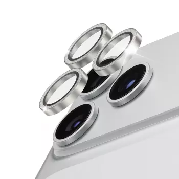 PanzerGlass Hoops protezione ceramica obiettivo glitter argento per iPhone 18 Pro / 18 Pro Max