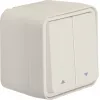 Hager WNC300B interruttore serie per tapparelle da parete 1 polo con simboli a freccia IP55