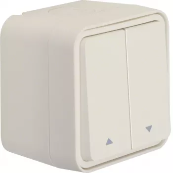 Hager WNC300B interruttore serie per tapparelle da parete 1 polo con simboli a freccia IP55