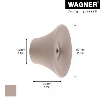 Wagner design yourself TULIP gancio appendiabiti GH 0322, 1 gancio, tortora (17032221)