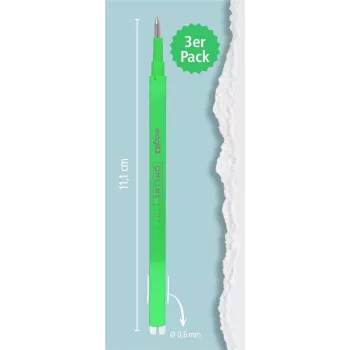 ONLINE magiXX ricarica penna gel verde 0,7 mm 3 pezzi (40165/3)