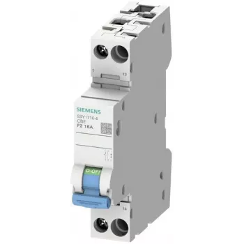 Siemens 5SY17104 SENTRON interruttore magnetotermico 1P, 10 A, curva C, 72 V DC, 10 kA, sigillabile
