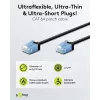 Goobay cavo patch CAT 6A Slim U/UTP ultraflex, nero, 0,25 m, connettori snagless extra corti 74233