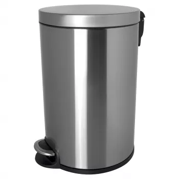 HELIT Classic cestino a pedale 20 L acciaio inox argento anti-impronta rotondo con secchio interno estraibile H2403600