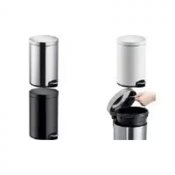 HELIT Classic cestino a pedale 20 L acciaio inox argento anti-impronta rotondo con secchio interno estraibile H2403600