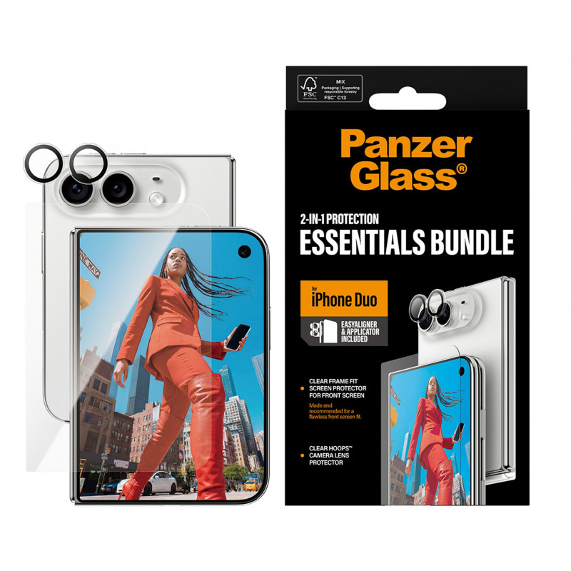 PanzerGlass 2-in-1 Essentials Bundle per iPhone 15 Pro Max