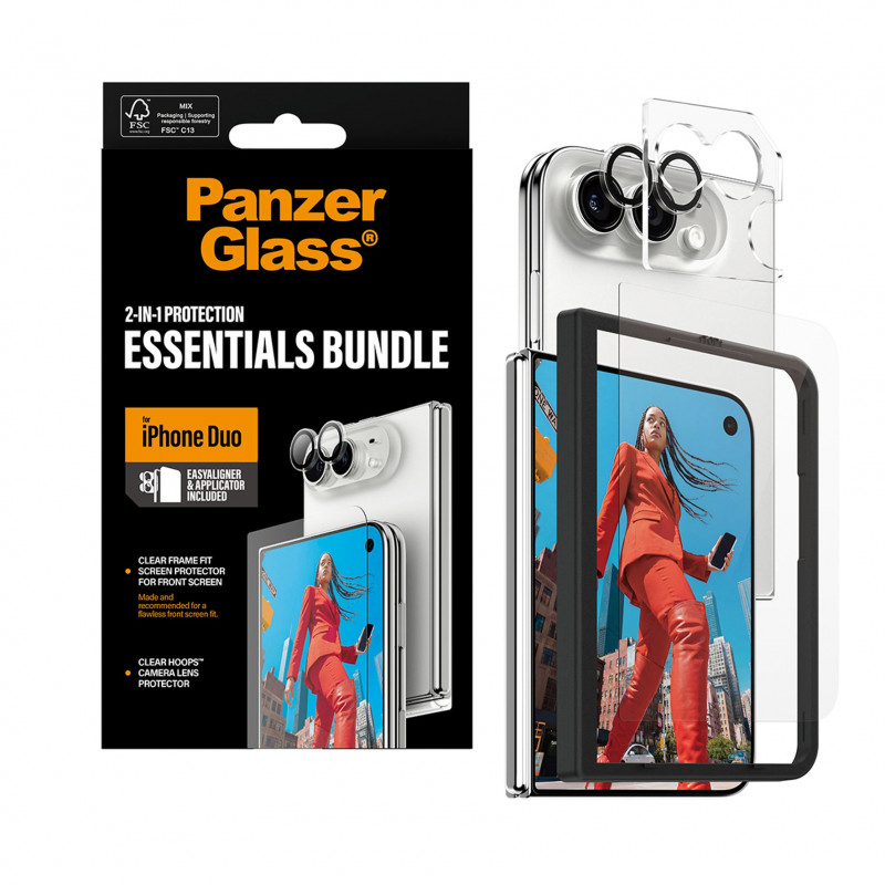 PanzerGlass 2-in-1 Essentials Bundle per iPhone 15 Pro Max