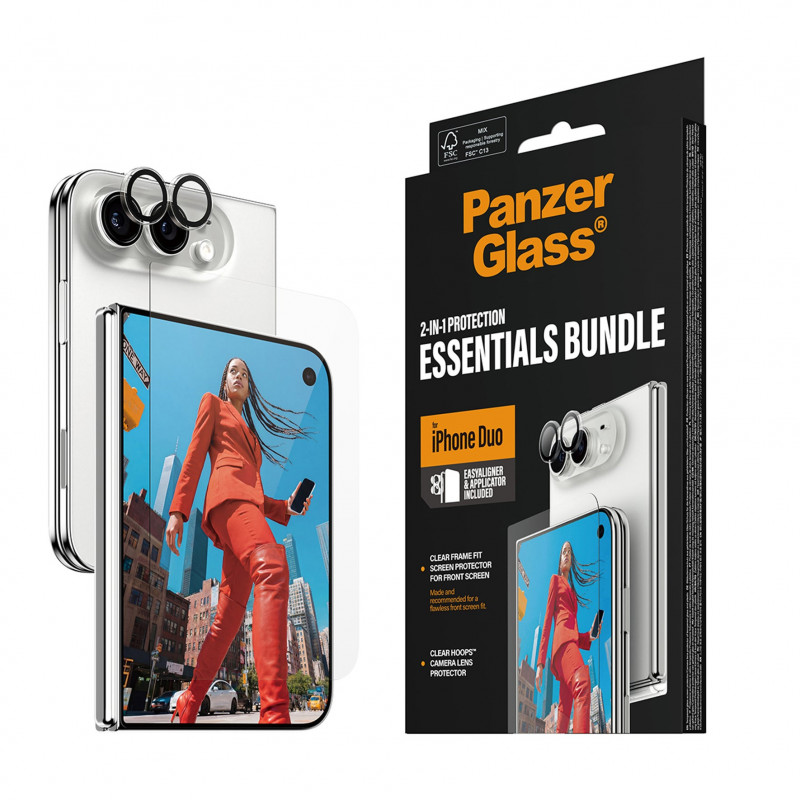 PanzerGlass 2-in-1 Essentials Bundle per iPhone 15 Pro Max